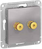 Розетка аудио без рамки Systeme Electric AtlasDesign 2-м. алюминий картинка